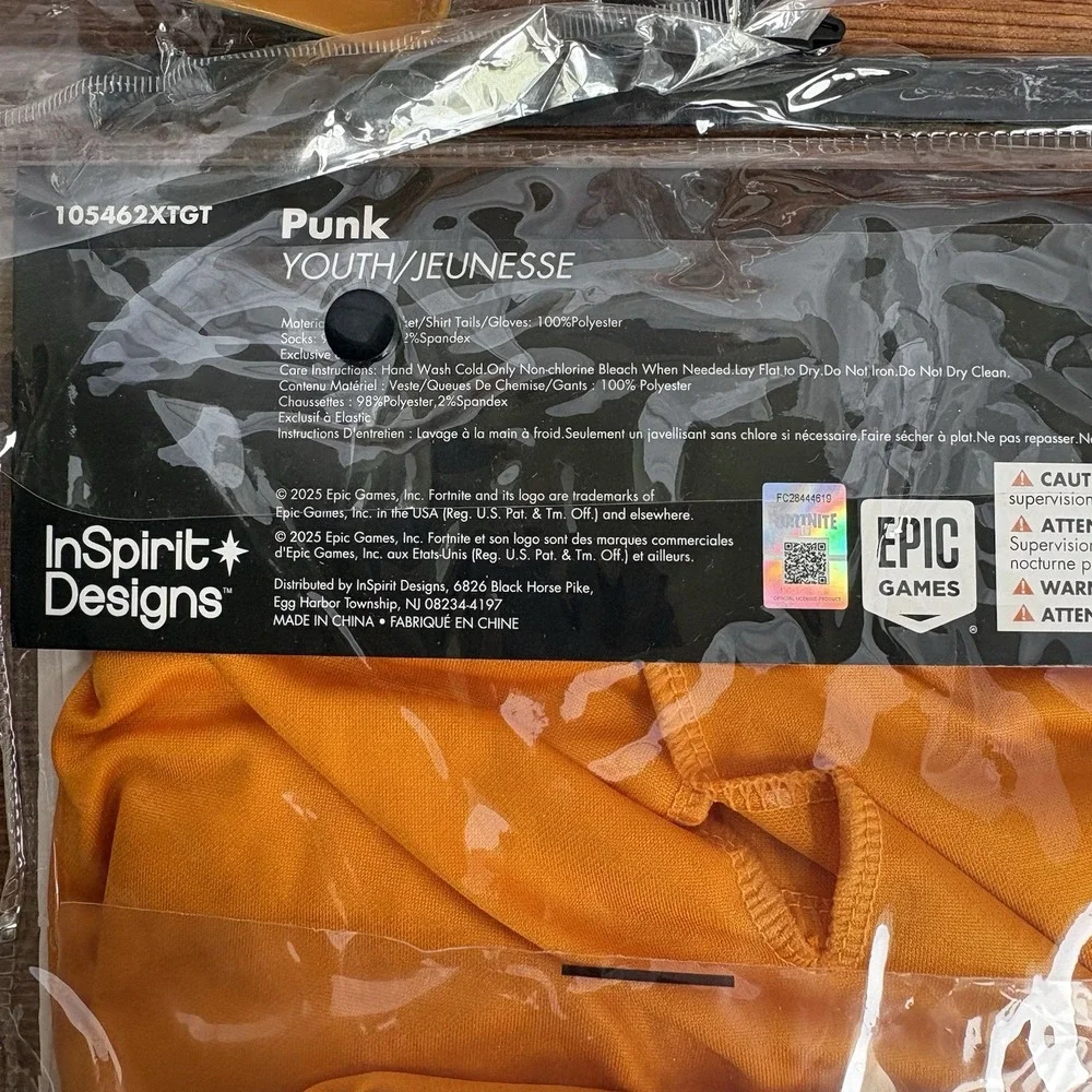 Fortnite Punk Costume Youth XL 14-16 Halloween InSpirit Designs Pumpkin